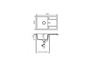 Мойка кварцевая Tolero R-112 Бежевый 101 в Юрюзани - yuryuzan.mebel74.com | фото 2