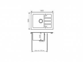 Мойка с керамическим стеклом Tolero TG-660 черное стекло в Юрюзани - yuryuzan.mebel74.com | фото 2