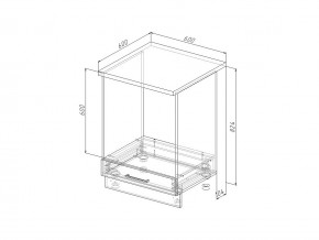 НД 60 Модуль нижний Без Столешницы Духовка МД 60 в Юрюзани - yuryuzan.mebel74.com | фото