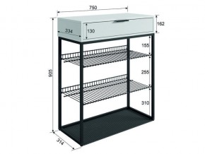 Обувница Краш черный муар/белое дерево в Юрюзани - yuryuzan.mebel74.com | фото 7