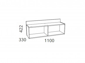 Полка Фанк НМ 011.38 М1 в Юрюзани - yuryuzan.mebel74.com | фото 3