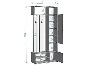 Прихожая с зеркалом V1_M в Юрюзани - yuryuzan.mebel74.com | фото 3