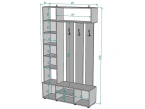 Прихожая с зеркалом V24_M в Юрюзани - yuryuzan.mebel74.com | фото 3