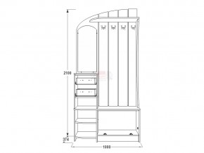 Прихожая Саша 14 ясень анкор в Юрюзани - yuryuzan.mebel74.com | фото 2