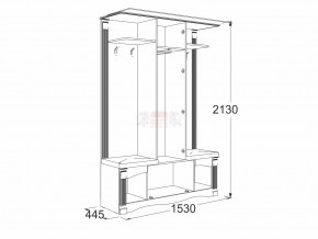 Прихожая Саша 17 в Юрюзани - yuryuzan.mebel74.com | фото 2