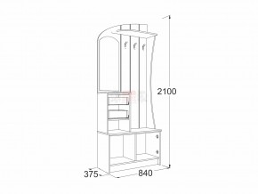 Прихожая Саша 20 венге-млечный дуб в Юрюзани - yuryuzan.mebel74.com | фото 2