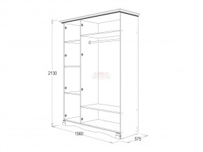 Шкаф 3-х дверный для одежды и белья Ольга 1н в Юрюзани - yuryuzan.mebel74.com | фото 2