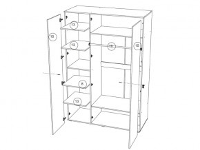 Шкаф 3-х створчатый Валенсия Миф в Юрюзани - yuryuzan.mebel74.com | фото 2