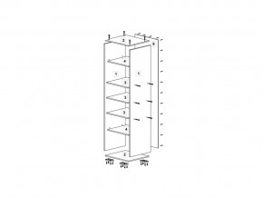 Шкаф 400 для белья (ДБ) ТМК Дуб млечный в Юрюзани - yuryuzan.mebel74.com | фото 2