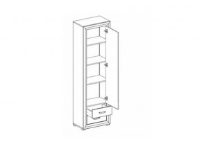 Шкаф B136-REG1D2S Мальта сибирская лиственница в Юрюзани - yuryuzan.mebel74.com | фото 2