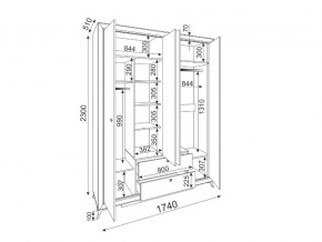 Шкаф четырехдверный Саванна М01 в Юрюзани - yuryuzan.mebel74.com | фото 2