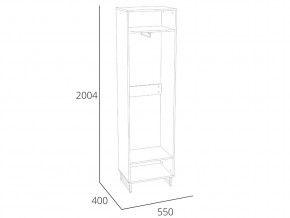 Шкаф для одежды Фолк НМ 014.01 в Юрюзани - yuryuzan.mebel74.com | фото 2