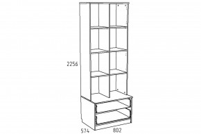 Шкаф комбинированный Акварель НМ 013.10 М Капучино в Юрюзани - yuryuzan.mebel74.com | фото 2