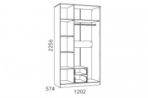 Шкаф комбинированный Фанк НМ 013.08-01 М1 в Юрюзани - yuryuzan.mebel74.com | фото 3