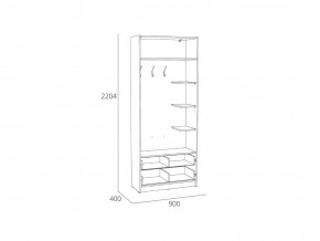 Шкаф комбинированный Оттавия НМ 014.64 Белый Фасадный в Юрюзани - yuryuzan.mebel74.com | фото 2