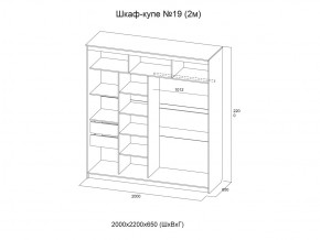 Шкаф-купе №19 Инфинити анкор светлый 2000 мм в Юрюзани - yuryuzan.mebel74.com | фото 3