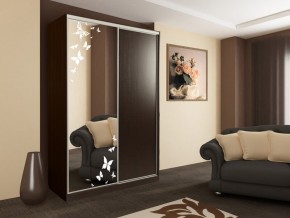 Шкаф-купе Гранд 1-600 бабочки венге в Юрюзани - yuryuzan.mebel74.com | фото 2