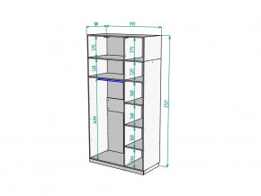 Шкаф Malta light H289 с антресолью HA3 Белый в Юрюзани - yuryuzan.mebel74.com | фото 2