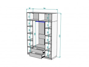 Шкаф Malta light H302 с антресолью HA4 Белый в Юрюзани - yuryuzan.mebel74.com | фото 2