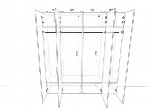 Шкаф распашной 2100К Мокко в Юрюзани - yuryuzan.mebel74.com | фото 2