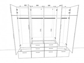 Шкаф распашной 2400А Антрацит в Юрюзани - yuryuzan.mebel74.com | фото 2