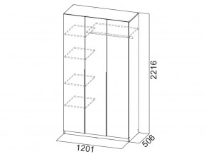 Шкаф ШК 05 графит 1200 мм в Юрюзани - yuryuzan.mebel74.com | фото 2