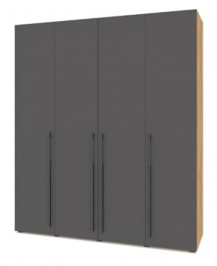 Стоун С41 Шкаф 4-х дв (Золотой дуб/Графит) в Юрюзани - yuryuzan.mebel74.com | фото