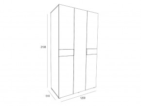 Шкаф трехдверный 1200 Лотос с зеркалом Бетон серый в Юрюзани - yuryuzan.mebel74.com | фото 2