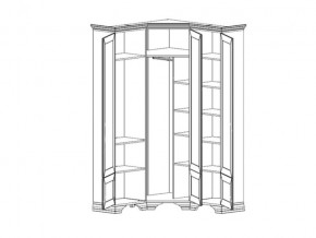 Шкаф угловой S320-SZFN5D Кентаки каштан в Юрюзани - yuryuzan.mebel74.com | фото 2