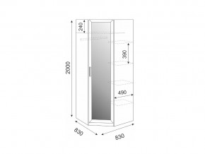 Шкаф угловой Волкер модуль 1 в Юрюзани - yuryuzan.mebel74.com | фото 2