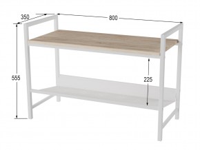 Скамья для прихожей Хигс дуб санремо/белый в Юрюзани - yuryuzan.mebel74.com | фото 2