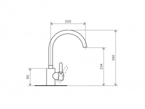 Смеситель кухонный Элара Polygran Белый 26 в Юрюзани - yuryuzan.mebel74.com | фото 2