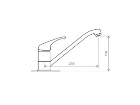 Смеситель низкий излив Эко Polygran Белый 26 в Юрюзани - yuryuzan.mebel74.com | фото 2