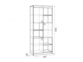 Стеллаж Форсаж дуб крафт золотой/белый в Юрюзани - yuryuzan.mebel74.com | фото 2