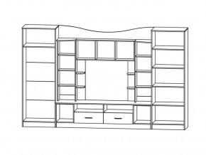 Стенка Палермо-3 Венге/анкор белый в Юрюзани - yuryuzan.mebel74.com | фото 2