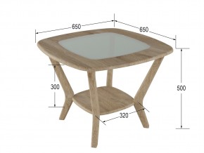 Стол журнальный Мельбурн дуб сонома в Юрюзани - yuryuzan.mebel74.com | фото 2