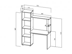 Стол компьютерный Юниор 1 ясень шимо в Юрюзани - yuryuzan.mebel74.com | фото 2