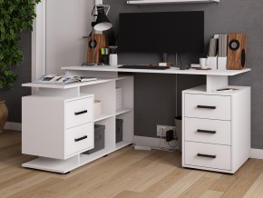 Стол компьютерный угловой СКМУ-3 белый в Юрюзани - yuryuzan.mebel74.com | фото