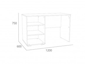 Стол письменный Элиот с надстройкой в Юрюзани - yuryuzan.mebel74.com | фото 2