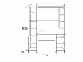 Стол письменный Омега 1 венге/млечный дуб в Юрюзани - yuryuzan.mebel74.com | фото 2