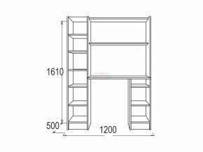 Стол письменный Омега 2 ясень анкор в Юрюзани - yuryuzan.mebel74.com | фото 2