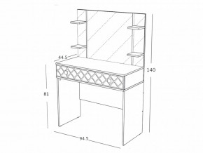 Трюмо Николь ясень шимо-лиственница темная в Юрюзани - yuryuzan.mebel74.com | фото 3