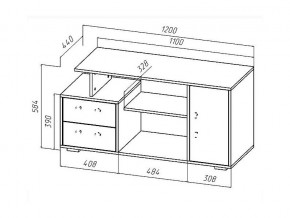 ТВ тумба Лацио дуб крафт/белый в Юрюзани - yuryuzan.mebel74.com | фото 2