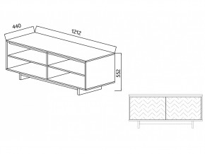 Тумба для ТВА Moderno-1200 Ф1 в Юрюзани - yuryuzan.mebel74.com | фото 2