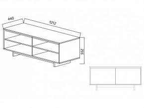 Тумба для ТВА Moderno-1200 Ф6 в Юрюзани - yuryuzan.mebel74.com | фото 4