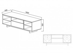 Тумба для ТВА Moderno-1400 Ф2 в Юрюзани - yuryuzan.mebel74.com | фото 4