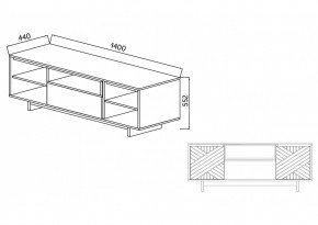 Тумба для ТВА Moderno-1400 Ф3 в Юрюзани - yuryuzan.mebel74.com | фото 4