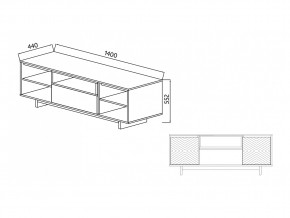 Тумба для ТВА Moderno-1400 Ф4 в Юрюзани - yuryuzan.mebel74.com | фото 4