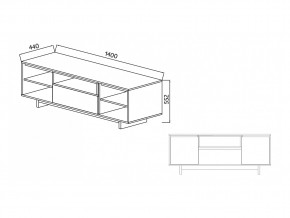 Тумба для ТВА Moderno-1400 Ф6 в Юрюзани - yuryuzan.mebel74.com | фото 4