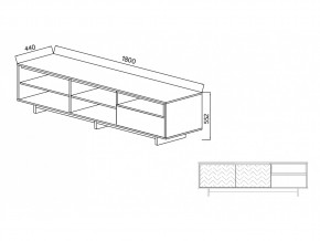 Тумба для ТВА Moderno-1800 В-1 Ф1 в Юрюзани - yuryuzan.mebel74.com | фото 2